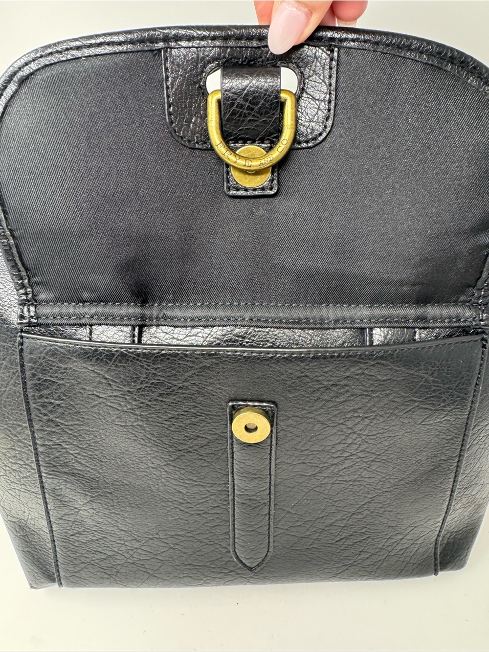 New black Frye And Co Satchel Crossbody Bag - Picture 3 of 11